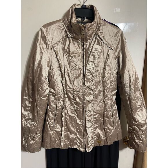 Betsey Johnson Gold Medium ski Jacket - Picture 1 of 12